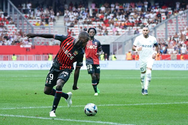 Nicolas Pepe (OGC Nice) FOOTBALL : OGC Nice vs Olympique de Marseille - Ligue 1 Uber Eats - Nice - 28 08 2022 NorbertScanella Panoramic 