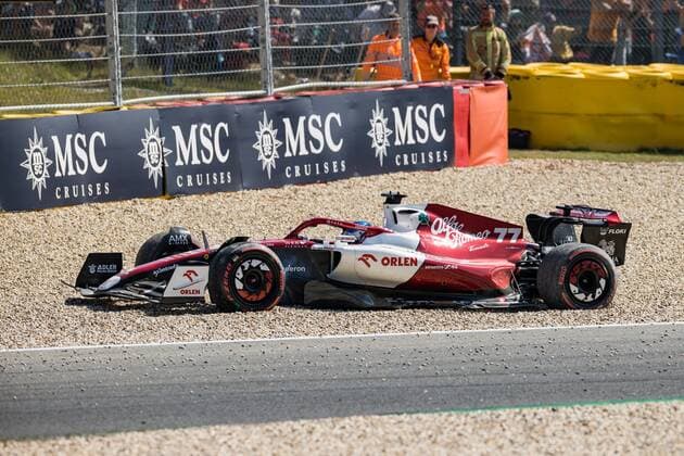 Valtteri Bottas (Alfa Romea F1 Team) ist im Kiesbett gelandet, Grosser Preis von Belgien 2022, Motorsport, Formel 1, 28.08.2022 Grosser Preis von Belgien 2022, Motorsport, Formel 1, 28.08.2022 Copyright: xEibner-Pressefoto AlexanderxNeisx EP_ANS