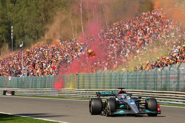 63 George Russell (GBR, Mercedes-AMG Petronas F1 Team), F1 Grand Prix of Belgium at Circuit de Spa-Francorchamps on August 28, 2022 in Spa-Francorchamps, Belgium. (Photo by HOCH ZWEI) Spa-Francorchamps Belgium