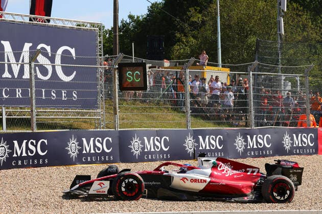 77 Valtteri Bottas (FIN, Alfa Romeo F1 Team ORLEN) after crash, F1 Grand Prix of Belgium at Circuit de Spa-Francorchamps on August 28, 2022 in Spa-Francorchamps, Belgium. (Photo by HOCH ZWEI) Spa-Francorchamps Belgium