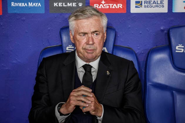 RCD Espanyol V Real Madrid - La Liga Carlo Ancelotti coach of Real Madrid during the La Liga match between RCD Espanyol and Real Madrid at RCD Stadium in Cornella, Barcelona, Spain, on August 28th, 2022. Barcelona Barcelona Spain  Copyright: xXavierxBonillax originalFilename:bonilla-rcdespan220828_np55m.jpg