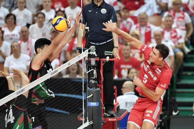 FIVB Men s World Championship, WM, Weltmeisterschaft 2022: Poland vs Mexico Photo: Lukasz Kalinowski East News Preliminary phase of FIVB Men s World Championship 2022 Poland Slovenia on August 28, 2022 in Katowice, Poland. Pool C match: Poland vs Mexico. Pictured: GONZALEZ CASTANEDA DIEGO, KACZMAREK LUKASZ EN_01536179_0028