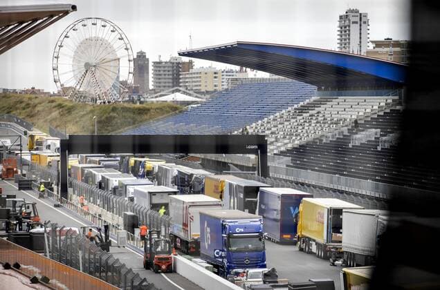 ZANDVOORT - Formula 1 teams arrive at Circuit Zandvoort where the Formula 1 race Dutch Grand Prix will be held next weekend. KOEN VAN WEEL xVIxANPxSportx xxANPxIVx