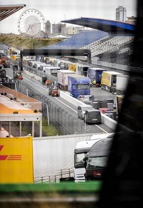 ZANDVOORT - Formula 1 teams arrive at Circuit Zandvoort where the Formula 1 race Dutch Grand Prix will be held next weekend. KOEN VAN WEEL xVIxANPxSportx xxANPxIVx