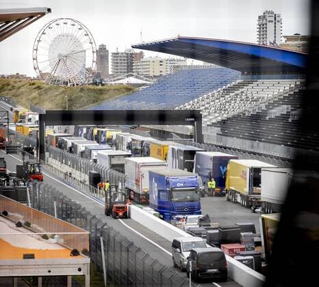 ZANDVOORT - Formula 1 teams arrive at Circuit Zandvoort where the Formula 1 race Dutch Grand Prix will be held next weekend. KOEN VAN WEEL xVIxANPxSportx xxANPxIVx