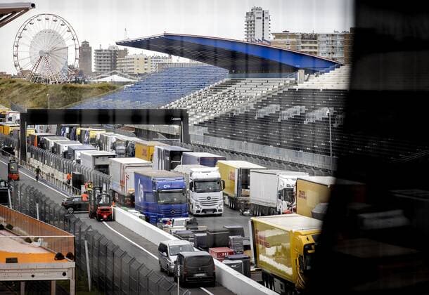 ZANDVOORT - Formula 1 teams arrive at Circuit Zandvoort where the Formula 1 race Dutch Grand Prix will be held next weekend. KOEN VAN WEEL xVIxANPxSportx xxANPxIVx