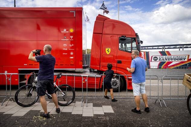 ZANDVOORT - The Formula 1 team Ferrari arrives at Circuit Zandvoort where the Formula 1 race Dutch Grand Prix will be held next weekend. KOEN VAN WEEL xVIxANPxSportx xxANPxIVx