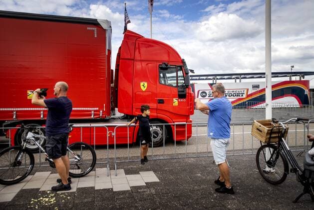 ZANDVOORT - The Formula 1 team Ferrari arrives at Circuit Zandvoort where the Formula 1 race Dutch Grand Prix will be held next weekend. KOEN VAN WEEL xVIxANPxSportx xxANPxIVx