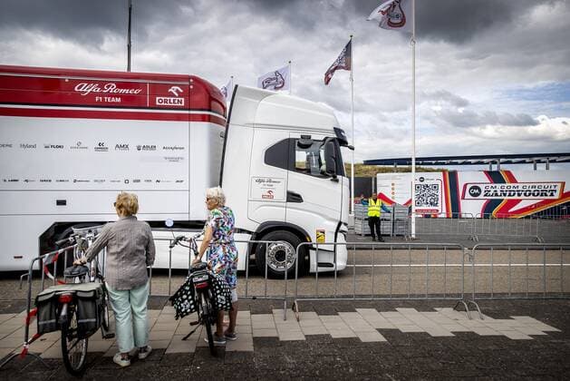 ZANDVOORT - The Formula 1 team Alfa Romeo arrives at Circuit Zandvoort where the Formula 1 race Dutch Grand Prix will be held next weekend. KOEN VAN WEEL xVIxANPxSportx xxANPxIVx