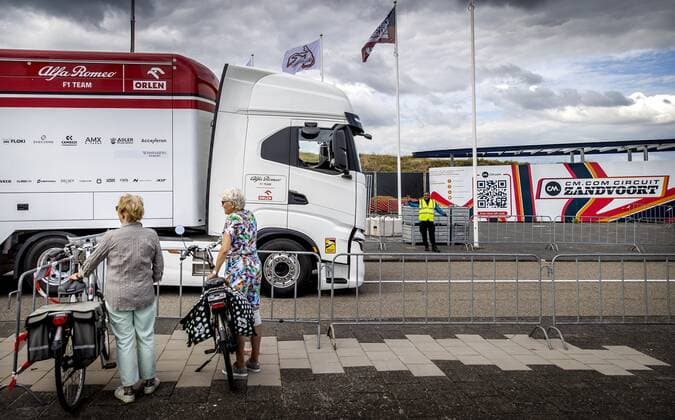ZANDVOORT - The Formula 1 team Alfa Romeo arrives at Circuit Zandvoort where the Formula 1 race Dutch Grand Prix will be held next weekend. KOEN VAN WEEL xVIxANPxSportx xxANPxIVx