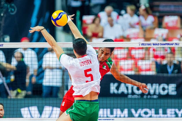 KATOWICE 30.08.2022 SIATKOWKA MISTRZOSTWA SWIATA 2022 MEKSYK - BULGARIA FIVB VOLLEYBALL MEN S World Championship, WM, Weltmeisterschaft POLAND 2022 MEXICO - BULGARIA Josue De Jesus Lopez Rios FOT. MICHAL CHWIEDUK FOKUSMEDIA.COM.PL NEWSPIX.PL --- Newspix.pl POLAND OUT!  220830CHW163