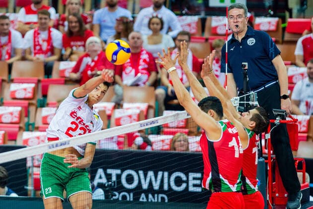 KATOWICE 30.08.2022 SIATKOWKA MISTRZOSTWA SWIATA 2022 MEKSYK - BULGARIA FIVB VOLLEYBALL MEN S World Championship, WM, Weltmeisterschaft POLAND 2022 MEXICO - BULGARIA ALEKSANDAR NIKOLOV FOT. MICHAL CHWIEDUK FOKUSMEDIA.COM.PL NEWSPIX.PL --- Newspix.pl POLAND OUT!  220830CHW168