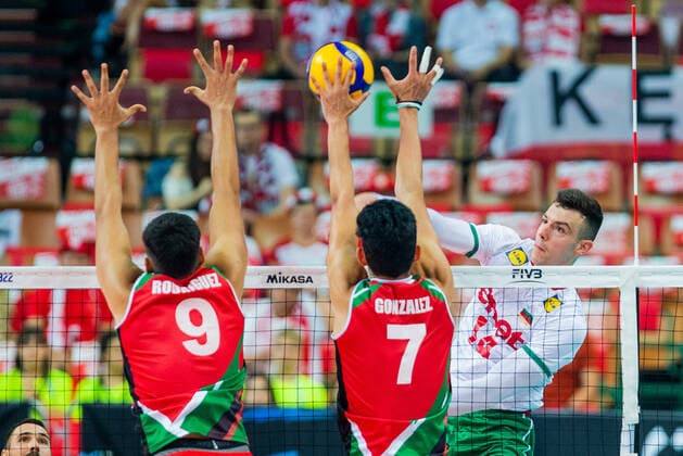 KATOWICE 30.08.2022 SIATKOWKA MISTRZOSTWA SWIATA 2022 MEKSYK - BULGARIA FIVB VOLLEYBALL MEN S World Championship, WM, Weltmeisterschaft POLAND 2022 MEXICO - BULGARIA ASPARUH ASPARUHOV FOT. MICHAL CHWIEDUK FOKUSMEDIA.COM.PL NEWSPIX.PL --- Newspix.pl POLAND OUT!  220830CHW175