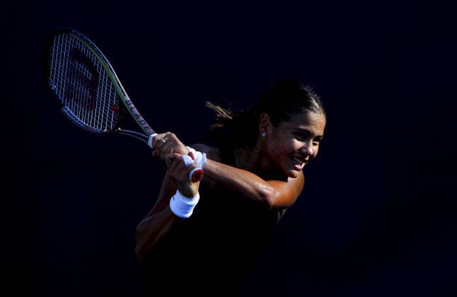 Mandatory Credit: Photo by Javier Garcia Shutterstock (13352652cx) Emma Raducanu practices ahead of her first round match US Open Championships 2022, Day Two, USTA National Tennis Center, Flushing Meadows, New York, USA - 30 Aug 2022 EDITORIAL USE ONLY No use with unauthorised audio, video, data, fixture lists, club league logos or live services. Online in-match use limited to 120 images, no video emulation. No use in betting, games or single club league player publications. US Open Championships 2022, Day Two, USTA National Tennis Center, Flushing Meadows, New York, USA - 30 Aug 2022 EDITORIAL USE ONLY No use with unauthorised audio, video, data, fixture lists, club league logos or live services. Online in-match use limited to 120 images, no video emulation. No use in betting, games or single club league player publications. Copyright: xJavierxGarcia Shutterstockx 13352652cx