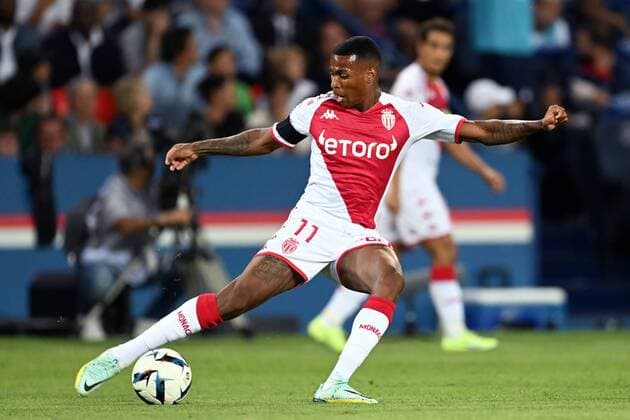 PARIS - Jean Lucas de Souza Oliveira of AS Monaco FC during the French Ligue 1 match between Paris Saint-Germain and AS Monaco at the Parc des Princes in Paris, France on August 28, 2022. ANP Dutch Height French Ligue 1 Uber Eats 2022 2023 xVIxANPxSportx xGerritxvanxKeulenxIVx