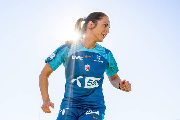 Fußball, Frauen, Nationalteam Norwegen Training 220831 Tuva Hansen of the Norwegian women s national football team during a training session on August 31, 2022 in Oslo. Photo: Vegard Grott BILDBYRAN kod VG VG0344 bbeng fotboll football soccer fotball vm-kval kval fifa women s world cup qualifier qualifier träning practice training trening norge norway dam Copyright: VEGARDxGRoTT BB220831VG001