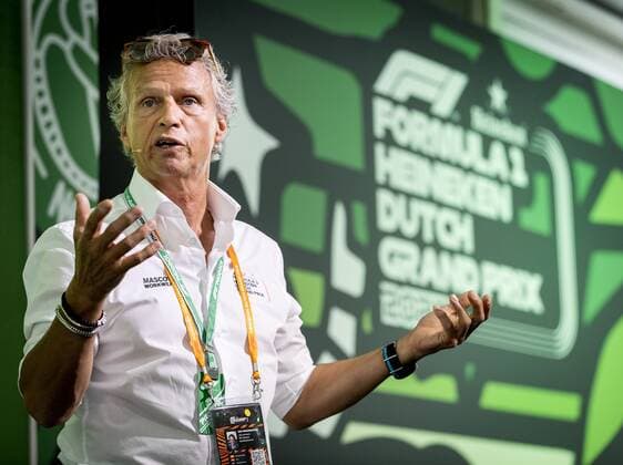2022-08-31 11:17:57 Jan Lammers during a press conference, PK, Pressekonferenz at the Zandvoort circuit, in the run-up to the Grand Prix (GP). The GP took place last year in a modified form due to the corona measures. This year, up to 110,000 visitors a day are expected to attend the event. In Zandvoort, the Netherlands, 31 August 2022. ANP SEM VAN DER WAL netherlands out - belgium out Zandvoort xVIxxIVx