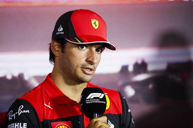 SAINZ Carlos (spa), Scuderia Ferrari F1-75, portrait, press conference, PK, Pressekonferenz during the Formula 1 Heineken Dutch Grand Prix 2022, 15th round of the 2022 FIA Formula One World Championship, WM, Weltmeisterschaft from September 2 to 4, 2022 on the Zandvoort Circuit, in Netherlands, Belgium - F1 - DUTCH GRAND PRIX 2022 DPPI Panoramic 00122035__V2_3705.JPG_