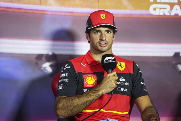 SAINZ Carlos (spa), Scuderia Ferrari F1-75, portrait, press conference, PK, Pressekonferenz during the Formula 1 Heineken Dutch Grand Prix 2022, 15th round of the 2022 FIA Formula One World Championship, WM, Weltmeisterschaft from September 2 to 4, 2022 on the Zandvoort Circuit, in Netherlands, Belgium - F1 - DUTCH GRAND PRIX 2022 DPPI Panoramic 00122035_AV6_4214.JPG_