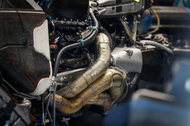 engine, moteur, Mercedes AMG F1 Team W13, mechanical detail during the Formula 1 Heineken Dutch Grand Prix 2022, 15th round of the 2022 FIA Formula One World Championship, WM, Weltmeisterschaft from September 2 to 4, 2022 on the Zandvoort Circuit, in Netherlands, Belgium - F1 - DUTCH GRAND PRIX 2022 DPPI Panoramic  00122035__V2_4031