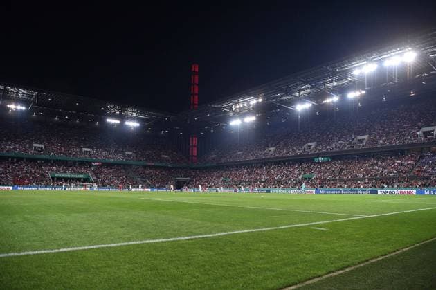 Fußball DFB-Pokal 1. Runde FC Viktoria Köln - FC Bayern München am 31.08.2022 im RheinEnergieStadion in Köln Innenansicht Innenaufnahme Panorama Innen Stadion DFB regulations prohibit any use of photographs as image sequences and or quasi-video.