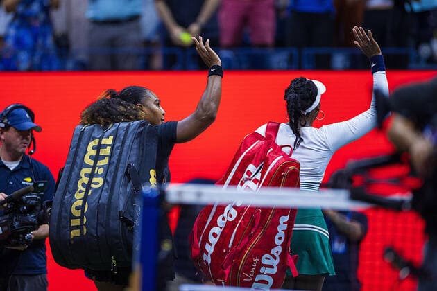 September 1, 2022, Flushing Meadows, New York, USA: Serena Williams and Venus Williams lose to Lucie Hradecka and Linda Noskova on Day 4 of the 2022 US Open at USTA Billie Jean King National Tennis Center on Thursday September 1, 2022 in the Flushing neighborhood of the Queens borough of New York City. JAVIER ROJAS PI Flushing Meadows USA - ZUMAp124 20220901_zaa_p124_061 Copyright: xJavierxRojasx