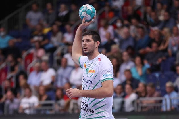 01.09.2022, xgox, Handball, Liqui Moly HBL, TSV Hannover Burgdorf - SC DHfK Leipzig emspor v.l. Marko Mamic (Leipzig, 14) Hannover