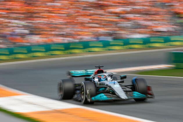 63 George Russell (GBR, Mercedes-AMG Petronas F1 Team), F1 Grand Prix of the Netherlands at Circuit Zandvoort on September 2, 2022 in Zandvoort, Netherlands. (Photo by HOCH ZWEI) Zandvoort Netherlands
