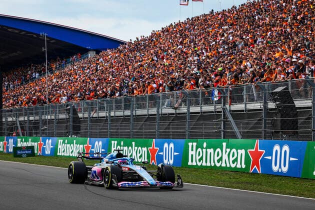 14 Fernando Alonso (ESP, BWT Alpine F1 Team), F1 Grand Prix of the Netherlands at Circuit Zandvoort on September 2, 2022 in Zandvoort, Netherlands. (Photo by HOCH ZWEI) Zandvoort Netherlands