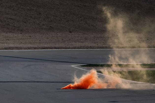 F1 Grand Prix Of The Netherlands Qualifying A flare is seen on the track during the qualifying ahead of the Formula 1 Grand Prix of The Netherlands at Zandvoort circuit in Zandvoort, Netherlands on September 3, 2022. Zandvoort Netherlands  Copyright: xJakubxPorzyckix originalFilename:porzycki-f1grandp220903_npgmf.jpg