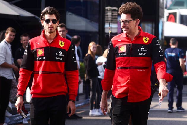September 4, 2022, Zandvoort, Netherlands: September 4, 2022, Zandvoort, Netherlands: ANTONIO GIOVINAZZI and MATTIA BINOTTO of Scuderia Ferrari arrive at the Formula 1 Dutch Grand Prix race day at Circuit Zandvoort on September 4, 2022 in Zandvoort, Netherlands. Zandvoort Netherlands - ZUMAz156 20220904_zip_z156_024 Copyright: xBeataxZawrzelx