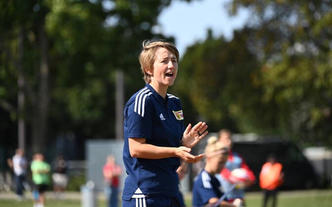 Fussball, Frauen, Regionalliga Norost, Saison 2022 2023 (2. Spieltag), 1. FC Union Berlin - FSV Babelsberg, Trainerin Ailien Poese (1. Frauen 1. FC Union), 04.09. 2022, Copyright: xMatthiasxKochx