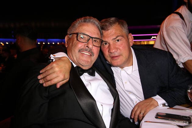 Boxen: Herqul 2022 - German Boxing Award, Berlin, 04.09.2022 Auszeichnung für sein Lebenswerk: Peter Hanraths (l.) und Dariusz Michalczewski Berlin Germany