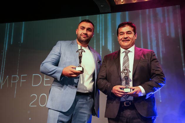Boxen: Herqul 2022 - German Boxing Award, Berlin, 04.09.2022 Kampf des Jahres: Ali Eren Demirecen und Promoter Erol Ceylan (EC Boxing) Berlin Germany
