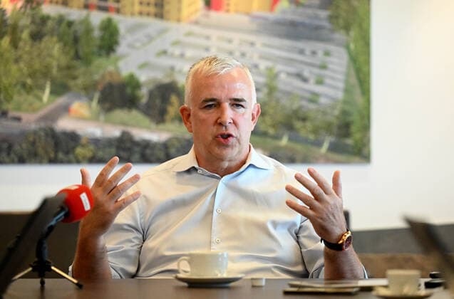 Fussball, Herren, Saison 2022 2023, Europa League, 1. FC Union Berlin, Pressekonferenz zur Europa-League-Partie 1. FC Union Berlin - Royale Union Saint-Gilloise, im Bild: Präsident Dirk Zingler (1. FC Union), 06.09. 2022, Copyright: xMatthiasxKochx