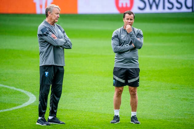 Fußball, EL, Malmö FF Training 220907 Head coach Age Hareide and Daniel Andersson, head of sports during a training session with Malmö FF on September 7, 2022 in Malmö. Photo: Christian Örnberg BILDBYRAN COP 166 CO0226 fotboll football soccer fotball uefa europa league träning practice training malmö ff bbeng Copyright: CHRISTIANxÖRNBERG BB220907CO003