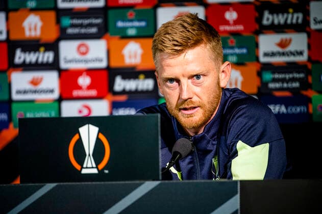 Fußball, EL, Malmö FF Pressekonferenz 220907 Anders Christiansen during a press conference, PK, Pressekonferenz with Malmö FF on September 7, 2022 in Malmö. Photo: Christian Örnberg BILDBYRAN COP 166 CO0227 fotboll football soccer fotball uefa europa league presskonferens press conference malmö ff bbeng Copyright: CHRISTIANxÖRNBERG BB220907CO110