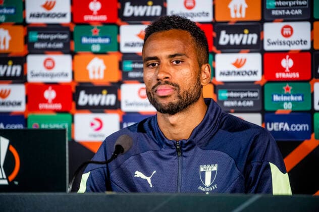 Fußball, EL, Malmö FF Pressekonferenz 220907 Isaac Kiese Thelin during a press conference, PK, Pressekonferenz with Malmö FF on September 7, 2022 in Malmö. Photo: Christian Örnberg BILDBYRAN COP 166 CO0227 fotboll football soccer fotball uefa europa league presskonferens press conference malmö ff bbeng Copyright: CHRISTIANxÖRNBERG BB220907CO111
