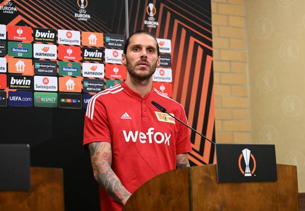 Fussball, Herren, Saison 2022 2023, Europa League, 1. FC Union Berlin, Pressekonferenz vor der Europa-League-Partie 1. FC Union Berlin - Royale Union Saint-Gilloise, Christopher Trimmel (1. FC Union), 07.09. 2022, Copyright: xMatthiasxKochx