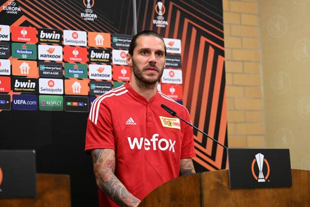 Fussball, Herren, Saison 2022 2023, Europa League, 1. FC Union Berlin, Pressekonferenz vor der Europa-League-Partie 1. FC Union Berlin - Royale Union Saint-Gilloise, Christopher Trimmel (1. FC Union), 07.09. 2022, Copyright: xMatthiasxKochx