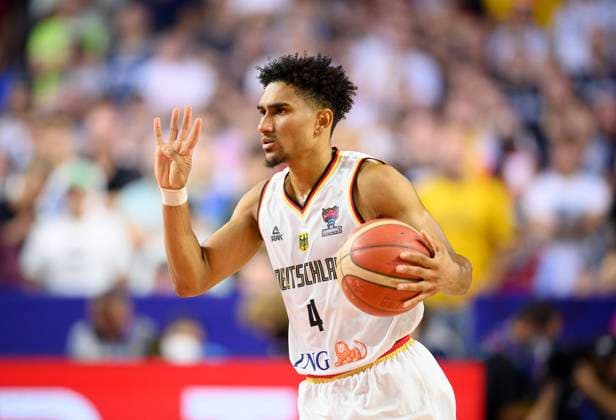 Maodo LO (GER) Aktion, Deutschland (GER) - Slowenien (SLO) 80:88, Vorrunde Gruppe B, am 06.09.2022 in Koeln. Basketball Europameisterschaft EuroBasket 2022 in Deutschland, vom 01.09. - 18.09.2022. Â