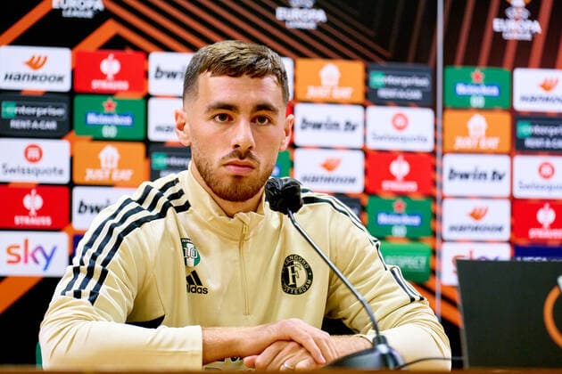 UEFA Europa League press conference, PK, Pressekonferenz and training of Feyenoord Rome - Orkun Kokcu of Feyenoord during the press conference and training of Feyenoord at Stadio Olimpico on 7 September 2022 in Rome, Italy. Copyright: xTomxBodex