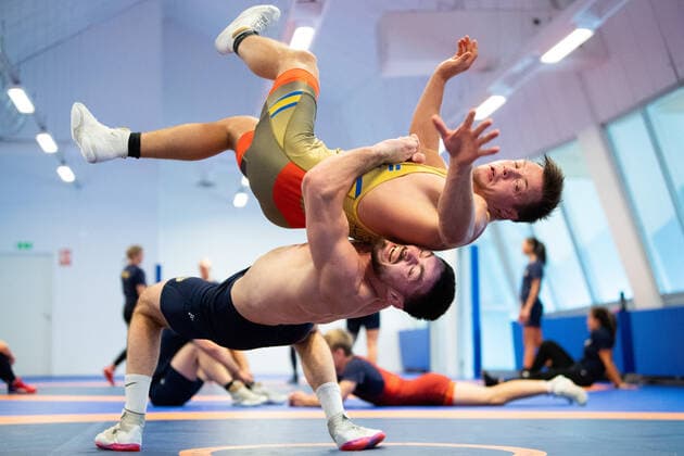 Sport Themen der Woche KW36 Sport Bilder des Tages 220907 Sveriges Alex Kessidis och Lukas Ahlgren under en träning inför brottnings VM den 7 september 2022 i Malmö. *** 220907 Swedens Alex Kessidis and Lukas Ahlgren during a training session before the World Wrestling Championships on September 7, 2022 in Malmö,  Copyright: PETTERxARVIDSON BB220907PA119