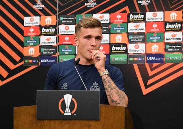 Fussball, Herren, Saison 2022 2023, Europa League, Pressekonferenz und Training von Royale Union Saint-Gilloise im Stadion An der Alten Försterei einen Tag vor der Europa-League-Partie 1. FC Union Berlin - Royale Union Saint-Gilloise, Dennis Eckert (Royale Union Saint-Gilloise), 07.09. 2022, Copyright: xMatthiasxKochx