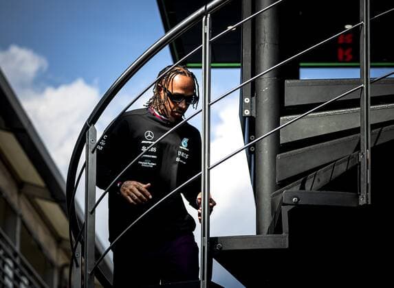 MONZA - Lewis Hamilton (Mercedes) at the Monza circuit ahead of the Italian Grand Prix. REMKO DE WAAL xVIxANPxSportx xxANPxIVx