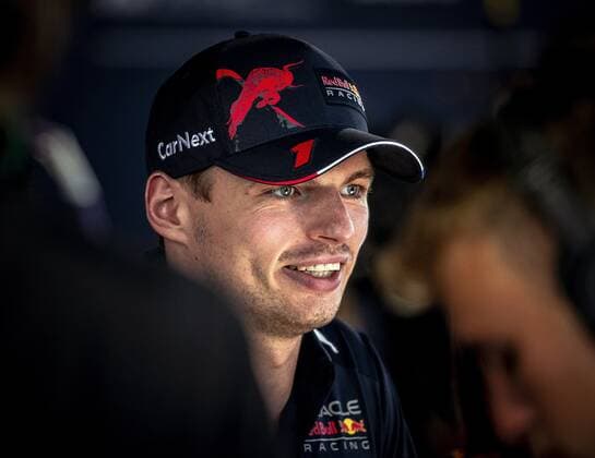 Sport Bilder des Tages MONZA - Max Verstappen (Oracle Red Bull Racing) addresses the press at the Monza circuit in the run-up to the Italian Grand Prix. REMKO DE WAAL xVIxANPxSportx xxANPxIVx