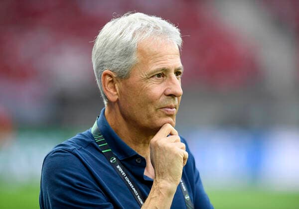 08.09.2022, Nice, France, Allianz Riviera, OGC Nice vs 1. FC Koeln - UEFA Europa Conference League 2022-2023 - Group D, Trainer Lucien Favre (OGC Nice) schaut (Foto Ralf Treese) Nice Allianz Riviera France