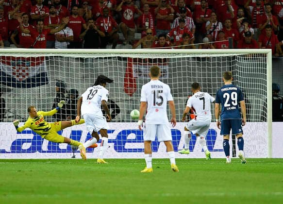 08.09.2022, Nice, France, Allianz Riviera, OGC Nice vs 1. FC Koeln - UEFA Europa Conference League 2022-2023 - Group D, Andy Delort (OGC Nice) Tor zum 1:1 (Foto Ralf Treese) Nice Allianz Riviera France
