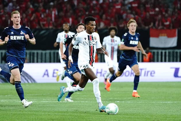 Hicham Boudaoui (OGC Nice) FOOTBALL : OGC Nice vs FC Cologne - Ligue Europa ConfÃ rence - Nice - 08 09 2022 NorbertScanella Panoramic 
