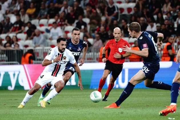GaÃ«tan Laborde (OGC Nice) FOOTBALL : OGC Nice vs FC Cologne - Ligue Europa ConfÃ rence - Nice - 08 09 2022 NorbertScanella Panoramic 